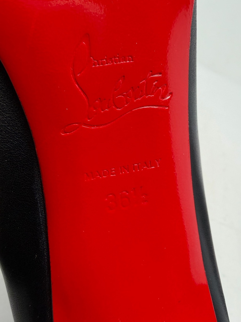 Christian Louboutin Adox Black Leather Block Heel Ankle Boots Womens EU 36.5 - Picture 10 of 10